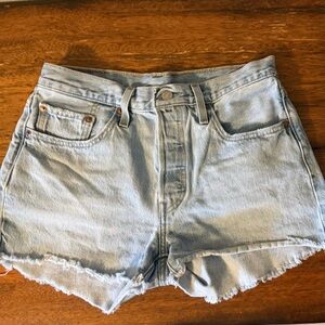 Levi's 501 Light Blue Jean Shorts